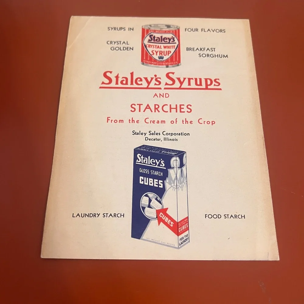 Vtg Candy Secrets Recipe Booklet Staley's Syrups Starches Mid-Century Kitchen